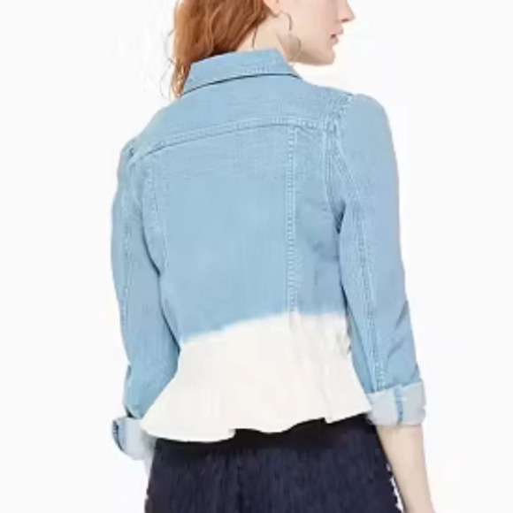 Kate Spade Broome Street Dip Dye Denim Jacket - Picture 3 of 11